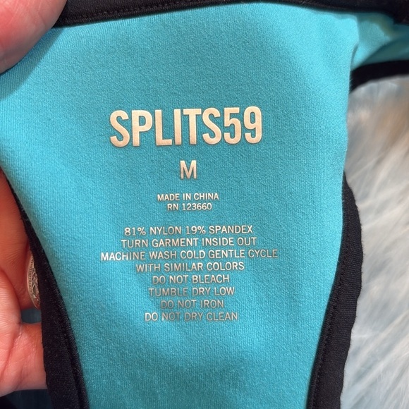 Splits59 Amber AirWeight Sports Bra in Aqua sz M - Picture 10 of 10